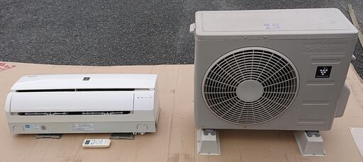 山口市、エアコン6～8畳、基本工事込み￥398002015年シャープリモコン配管付き