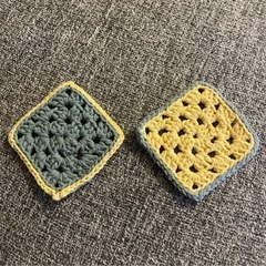 かぎ編み　ハンドメイド　コースター　3枚セットの画像