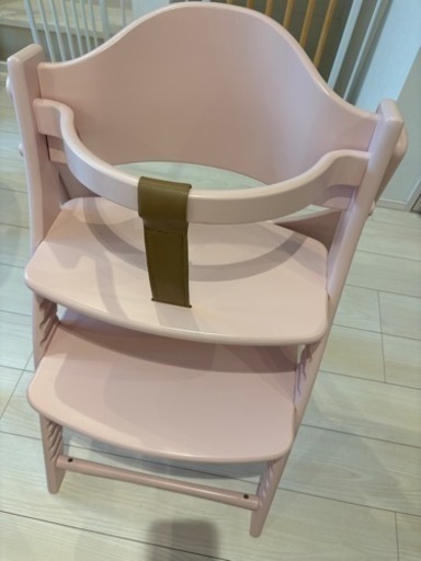 大和屋 アッフルチェア　ミルキーピンク 子供用品 ベビー用品 ベビーチェア