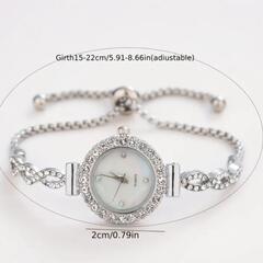 未開封☆調節可能なプルストラップクォーツ腕時計 ブレスレット ファッショナブルの画像