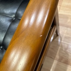 カリモク60 kチェア 2シーター 黒色の画像