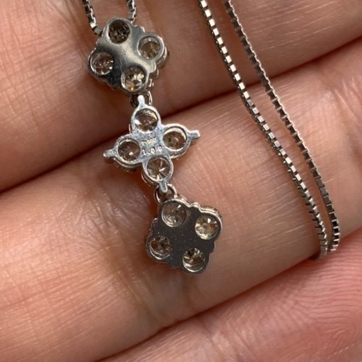 プラチナ　ダイヤモンド　ネックレス　3.7g 約40cm