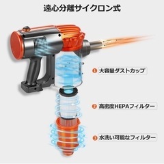 新品未使用！サイクロンスティッククリーナー ハンディ 掃除機 iwolyの画像