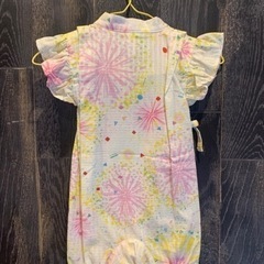 ベビー　浴衣　甚平　ロンパース  女の子　80サイズの画像