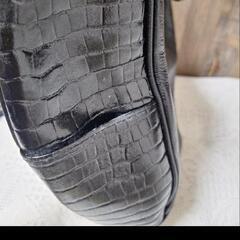 クロコダイル風 ハンドバッグ 難ありの画像