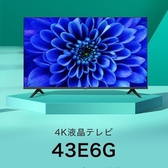 【2023年製】43型液晶テレビ4K　43E6G