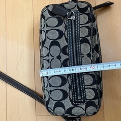  コーチ COACH ロゴチャーム付 一部 レザー ？ボディ / ウエスト バッグ の画像
