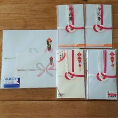 お祝用のし袋6枚、御見舞のし袋2枚、掛け紙
