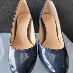エナメルパンプス👠(エスペランサ/ネイビー/21.5cm)