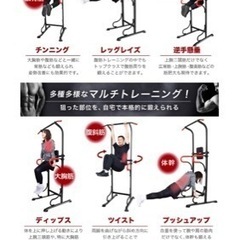 ぶら下がり健康器　高さ調整可能　要組み立ての画像