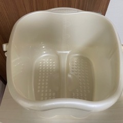 【3月末処分】美品　足湯バケツ　アイボリー色