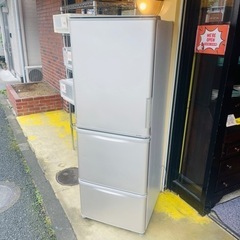 《売約済》【池上店】 冷蔵庫　冷蔵冷凍庫　SJ-X355H 3ドア　両開き　2021年製　350L 大容量　大型　シャープ　SHARP 