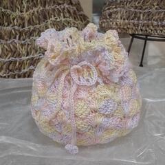 *ライムカラーのかごバッグ作り*
🍒の画像