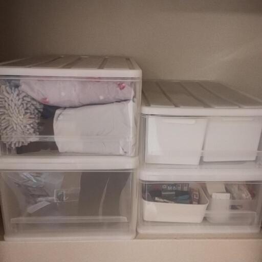 美品　ニトリ　プラスチック収納BOX4つ