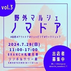 【出店者募集終了しました】野外マルシェ ノマドア vol.3