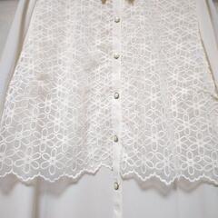 大きいブラウス 3L シフォン レース 服/ファッションの画像