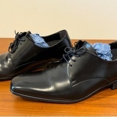 【直接引渡限定】メンズ　ウェディングシューズ　黒　ベニルBENIR  26.5cmプレーントゥの画像