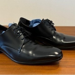 【直接引渡限定】メンズ　ウェディングシューズ　黒　ベニルBENIR  26.5cmプレーントゥの画像