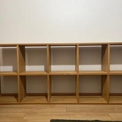 MUJI スタッキングシェルフセット・５段×２列・オーク材