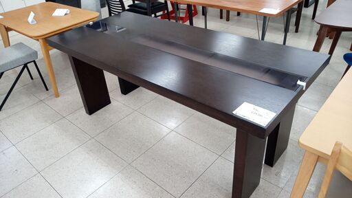 ★店長特別値引き★ 大塚家具 ダイニングテーブル ダークブラウン H72.4×D80×W180 クリーニング済み TJ7340