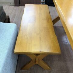 ▼値下げ▼ダイニングセット ダイニングテーブル イス×2 ベンチ×1幅135×奥行80×高さ71cm 💳自社配送時🌟代引き可💳※現金、クレジット、スマホ決済対応※【送料に設置込】の画像