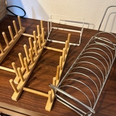 2個セット OSTBIT オストビット　木製プレートラック　ikea