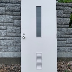 事務所　店舗　什器　室内　木製　ドア　ガラス　建具　開き戸　間仕切り　衝立　扉　通風　中古の画像