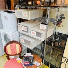 《売約済》【池上店】 木製天板　付き　ワイヤーラック　アルミラッ...