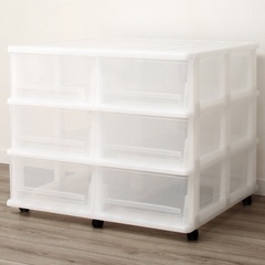 キャスター付き収納ケース3段×2列（ニトリ）