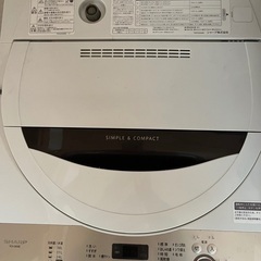 SHARP 2021年製　洗濯機　最終お値下げの画像