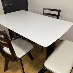 ダイニングテーブル　机　リビング　2人3人4人用伸縮式　マガジン...