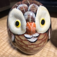 フクロウ　飾り物　貯金箱　2個の画像