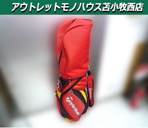 ゴルフ キャディバッグ テーラーメイド TaylorMade CB144L CBG029 6分割 中古 レッド系 苫小牧西店