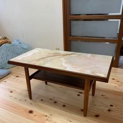 大理石調ローテーブル