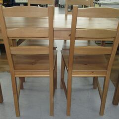 R536 IKEA JOKKMOKK ヨックモック テーブル＆チェア4脚, アンティークステインUsedの画像