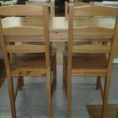 R536 IKEA JOKKMOKK ヨックモック テーブル＆チェア4脚, アンティークステインUsedの画像