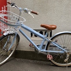 女児　24インチ　変速付き　水色　自転車