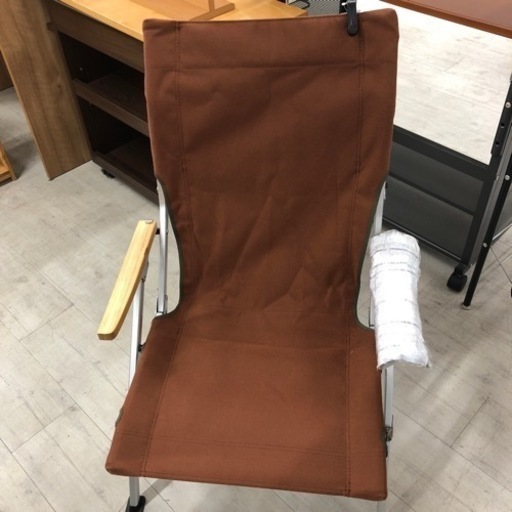 peakローチェア1人掛けブラウン×ナチュラル【トレファク堺福田店】