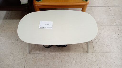 ★ジモティ割あり★  こたつ 白 H35.5×D50×W90 クリーニング済み TJ7351