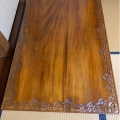 軽井沢彫り ローテーブル 座卓