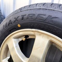 ダイハツ 155/65R14  アルミホイール付　タイヤほぼ新品　２本　の画像