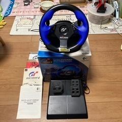 Logicool PS2用ステアリングコントローラ＋グランツーリ...