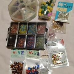 お話中】色んなビーズ、パーツ類、クラフト手芸