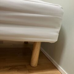 【完売で終了しました】無印良品　MUJI　脚付ポケットコイルマットレス・スモール（別売りの木製脚20cm付き）/2つありますの画像