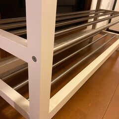 TJUSIG シューシグベンチ 靴収納付き　白の画像