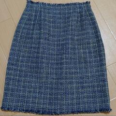 【CROLLA】ツイードスーツ ジャケット9号&スカート7号 セットアップスーツ服/ファッションの画像