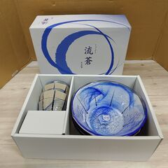 美品　未使用品　流蒼　そうめん３客セット　東洋佐々木ガラス G0...