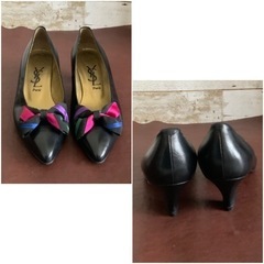 イヴサンローラン【22㎝位】パンプス☆クリーニングお手入れ済6118の画像