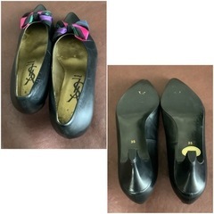 イヴサンローラン【22㎝位】パンプス☆クリーニングお手入れ済6118の画像