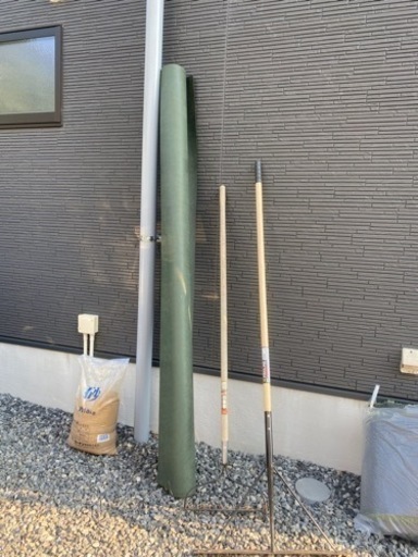 防草シート、レーキ、トンボ【庭整備】